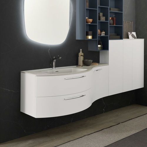Wandhängender Waschtisch-Unterschrank - C008 - BAXAR - Holz / modern / mit Schubladen