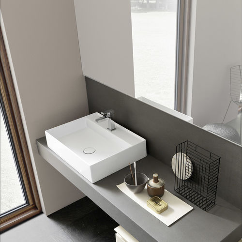 Aufsatzwaschbecken - C103 - BAXAR - Keramik / rechteckig / modern
