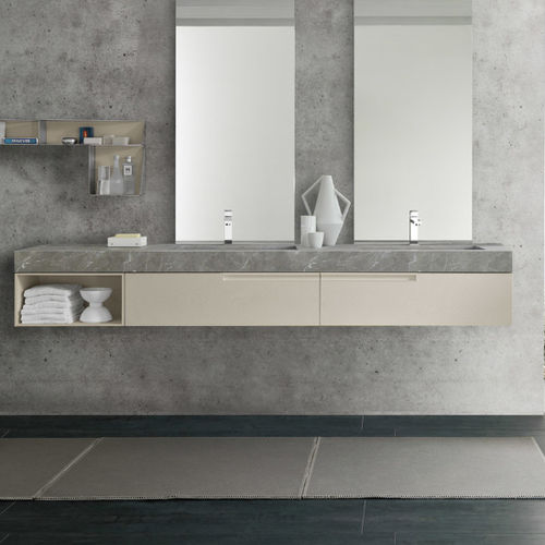 Wandhängender Waschtisch-Unterschrank - C110 - BAXAR - Holz / modern / mit Schubladen
