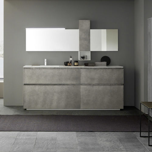 Wandhängender Waschtisch-Unterschrank - C205 - BAXAR - Holz / modern / mit Schubladen