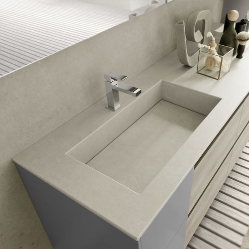 Einbauwaschbecken - C210 - BAXAR - Keramik / rechteckig / modern
