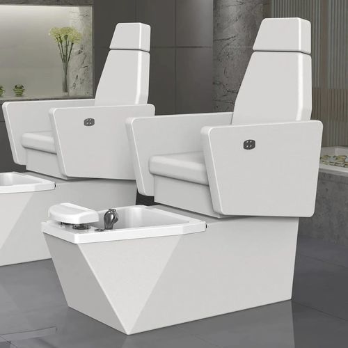 Leder-Fusspflegestuhl - 4128 - Silverfox Corporation Limited - aus PU / mit Kopfstütze / mit Fußstütze