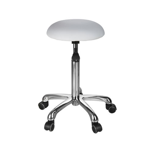Moderner Arbeitshocker - 1021A - Silverfox Corporation Limited - Leder / Gestell aus Stahl / mit Sterngestell