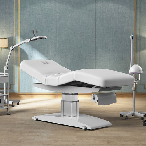 Elektrische Massageliege - 2261B - Silverfox Corporation Limited - Leder / Holz / höhenverstellbar