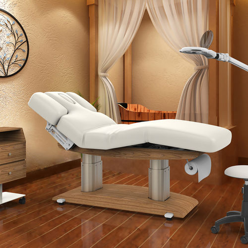 Elektrische Massageliege - 2259 - Silverfox Corporation Limited - Leder / Holz / höhenverstellbar