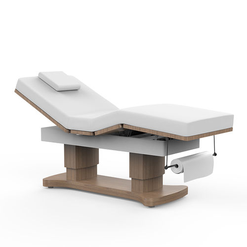 Elektrische Massageliege - 2290B - Silverfox Corporation Limited - Leder / Holz / höhenverstellbar