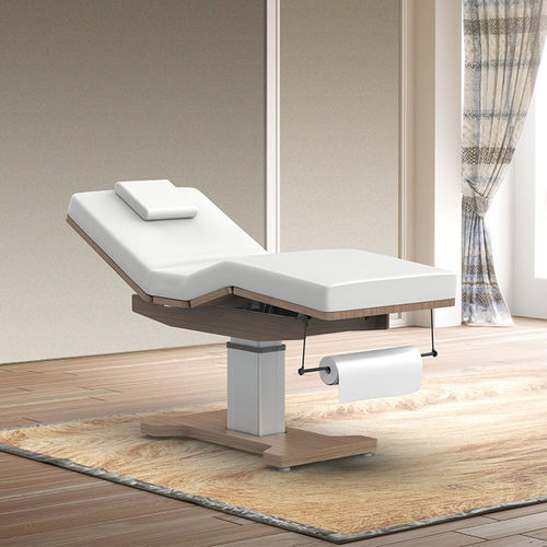 Elektrische Massageliege - 2292B - Silverfox Corporation Limited - Leder / Holz / höhenverstellbar
