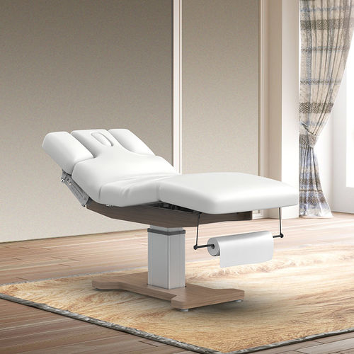 Elektrische Massageliege - 2292C - Silverfox Corporation Limited - Leder / Holz / höhenverstellbar