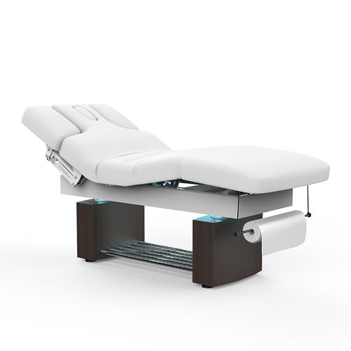 Elektrische Massageliege - 2341C - Silverfox Corporation Limited - Leder / Holz / höhenverstellbar
