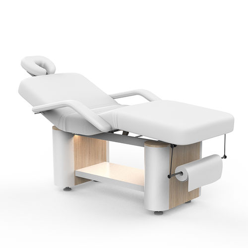Elektrische Massageliege - 2343 - Silverfox Corporation Limited - Leder / Holz / höhenverstellbar