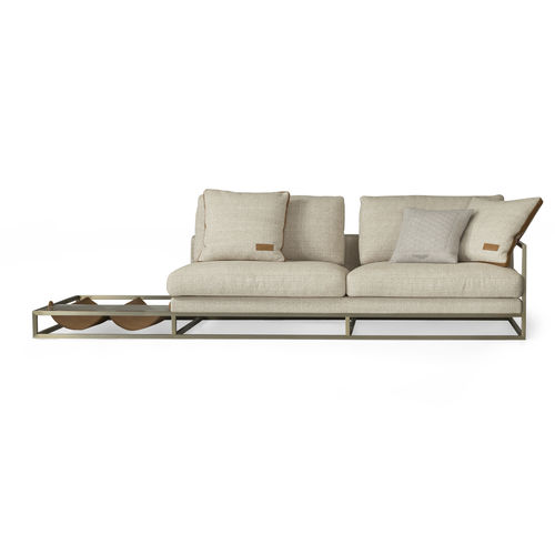 Modernes Sofa - V210-W - Aston Martin - Stoff / Leder / mit Zeitungsablage