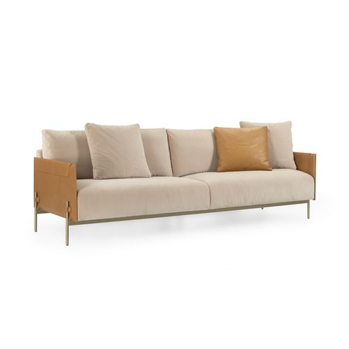 Modernes Sofa - V215 - Aston Martin - Stoff / Leder / grau