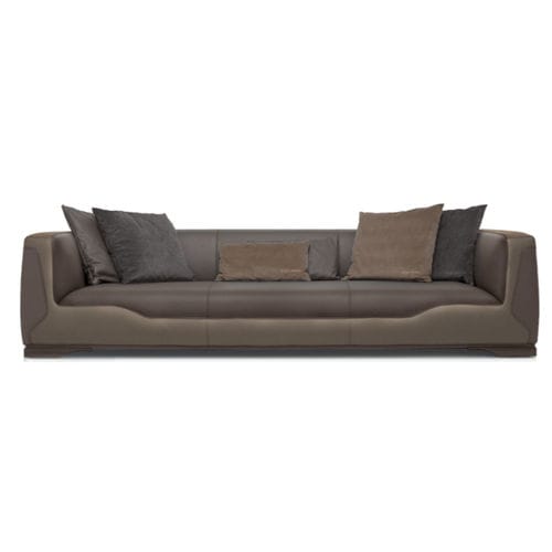 Modernes Sofa - V133 - Aston Martin - Leder / braun / Viersitzer