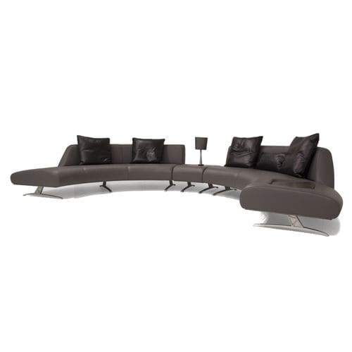 Modulsofa - V114 COMPOSITION 2 - Aston Martin - halbrund / modern / Leder