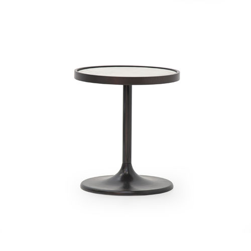 Moderner Beistelltisch - V212/F - Aston Martin - Leder / Gestell aus lackiertem Metall / rund