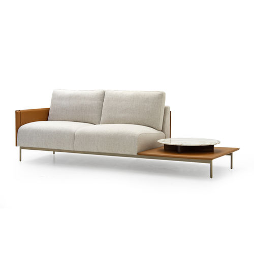 Modernes Sofa - V215/T - Aston Martin - Stoff / Leder / mit integriertem Tisch