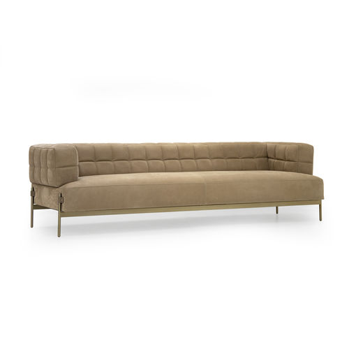 Modernes Sofa - V220 - Aston Martin - Leder / mit Armlehnen / mit Kissen