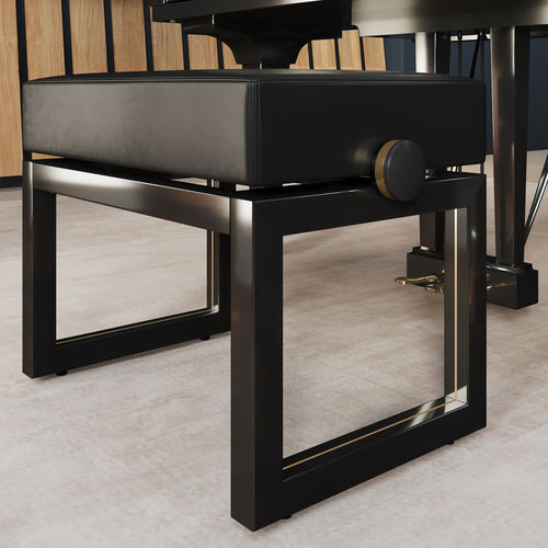 Moderne Klavierbank - RUFUS - KAUNUS DESIGN, S.L. - Leder / hochglanzlackiertes Holz / Buche