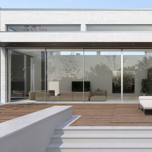 Glasschiebetür - RABEL 50 - RABEL SYSTEMS - Aluminium / mit Doppelverglasung / mit Wärmedämmung