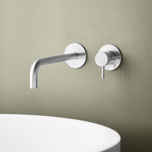 Einhebelmischer für Waschtisch - QT3100-250 series - QTOO - wandmontiert / Edelstahl / für Badezimmer
