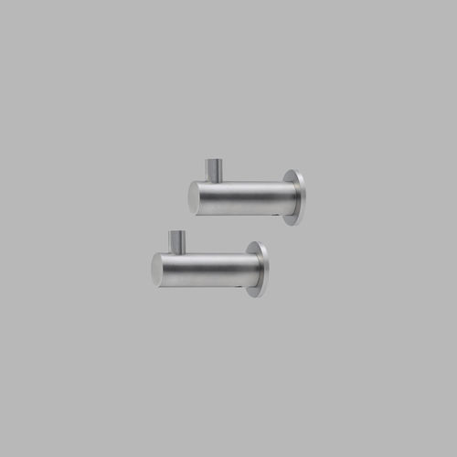 Moderner Garderobenhaken - QU102 series - QTOO - polierter Edelstahl / aus satiniertem Edelstahl / doppelt