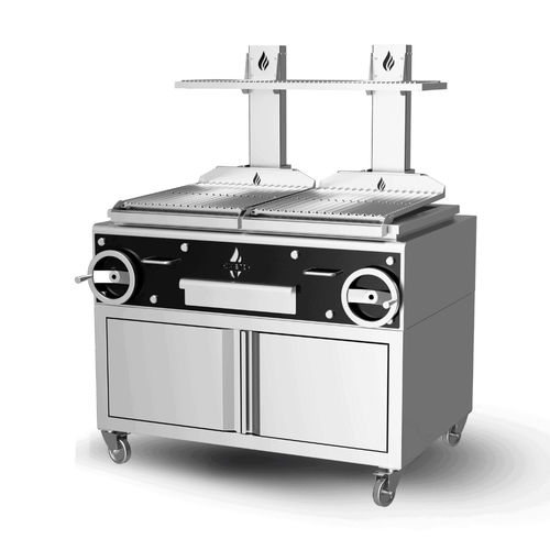 Holzkohlegrill - GP2GC - ROASTER OVENS N´GRILLS - bodenstehend / für Profiküchen / Edelstahl