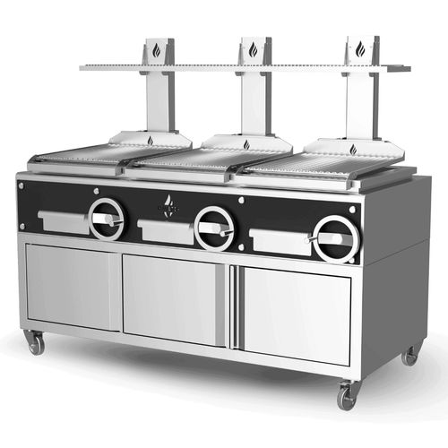 Holzkohlegrill - GP3GC - ROASTER OVENS N´GRILLS - bodenstehend / für Profiküchen / Edelstahl