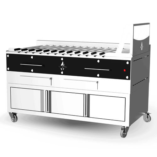 Holzkohlegrill - K12BF - ROASTER OVENS N´GRILLS - bodenstehend / für Profiküchen / Edelstahl