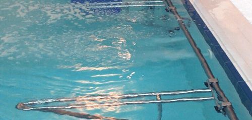 Edelstahl-Stützgriff - France REVAL - Kunststoff / aus Edelstahl 316L / für öffentliches Schwimmbad