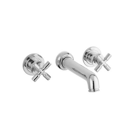 Einhebelmischer für Waschtisch - THE BESTWOOD X - Drummonds - wandmontiert / Messing / Nickel