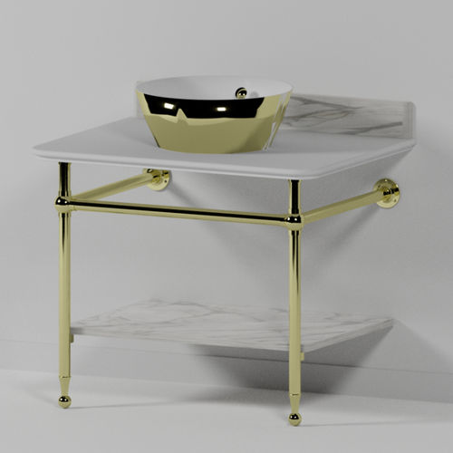 Waschbecken-Unterbau / aus Chrom - WS2DFX - Opus Bathrooms - poliertes