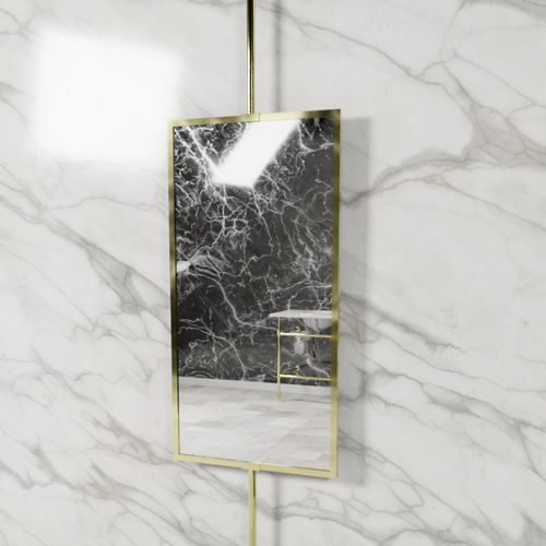 Deckenmontierter Spiegel - RECPM - Opus Bathrooms - modern / rechteckig / Nickel