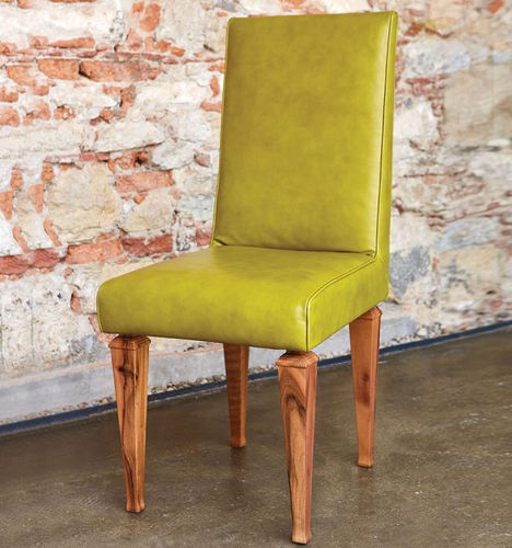 Moderner Stuhl - Nouvel Espace Furniture - für den Innenraum / Leder / Eiche