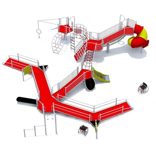 HDPE-Spielplatzgerät - INTEGRADO : DRAGON - Inter System - Edelstahl / galvanisiertem Stahl / modular