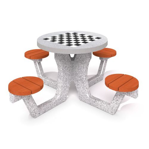 Schachtisch für Außenbereich - CHESS TABLE 3 - Inter System - klassisch / für Spielplätze / für öffentliche Bereiche
