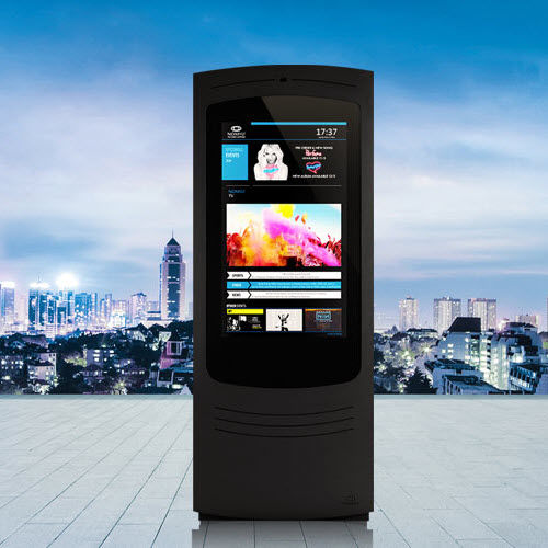 Werbestele - NOMYU - PARTTEAM & OEMKIOSKS - mit Videomonitor / LED / digital
