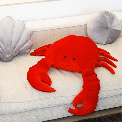 Kissen für Sofas - CRAB  - MX HOME - einfarbig / Stoff / rot
