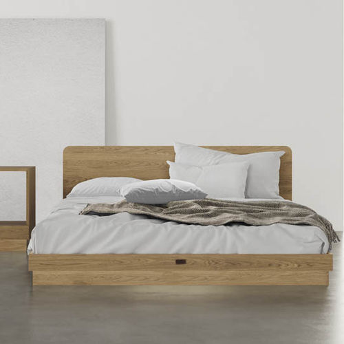 Doppelbett - Vira Natur - Kaissu - minimalistisches Design / Kopfteil / FSC-zertifiziert
