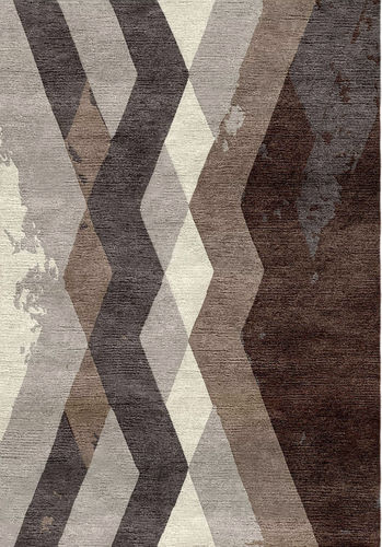 Moderner Teppich - DEMORAST - The rug couture - mit geometrischen Motiven / Naturfaser / rechteckig