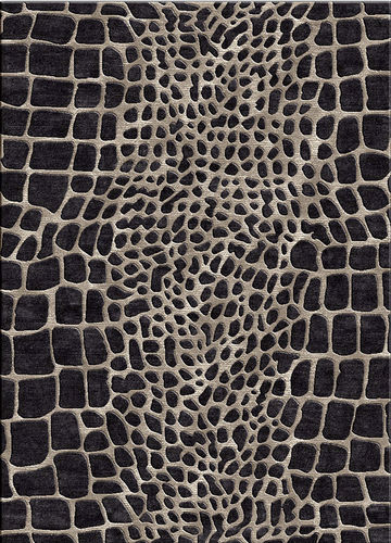 Moderner Teppich - CROC  - The rug couture - Karomuster / Wolle / Viskose