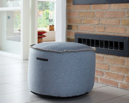 Modernes Sitzkissen - RETROIT : MEDLEY - SACKit - Polyester / rund / 100% recycelbar