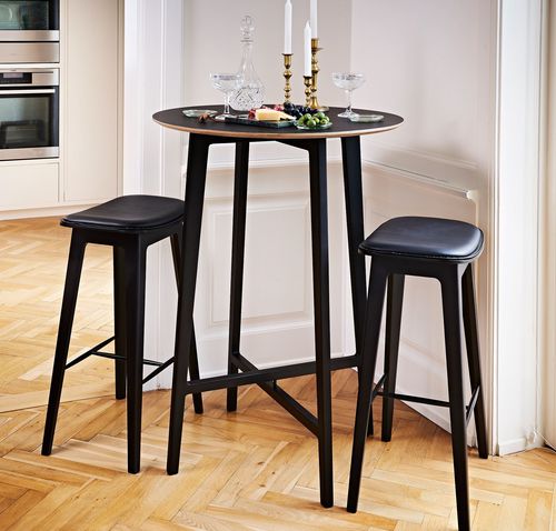 Moderner Barhocker - NORDIC : ULTRA - SACKit - Leder / Gestell aus Buche / Polster