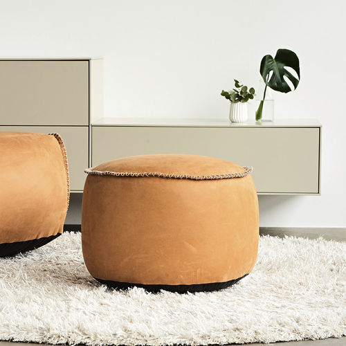 Modernes Sitzkissen - RETROIT : DUNES - SACKit - Leder / rund / handgefertigt