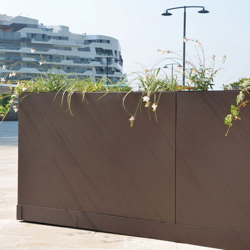 Aluminium-Pflanzkübel - City System - Eredi di Pozza, IL PARCO - rechteckig / hoch / modern
