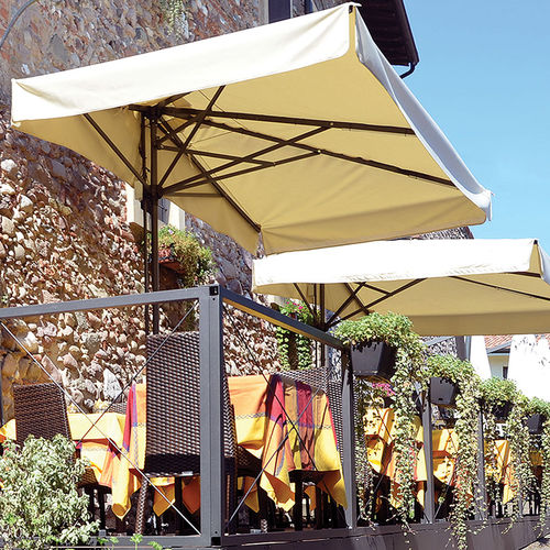 Rechteckiger Sonnenschirm - Half Shadow Classic - Eredi di Pozza, IL PARCO - Ampel / Aluminium / Stoff