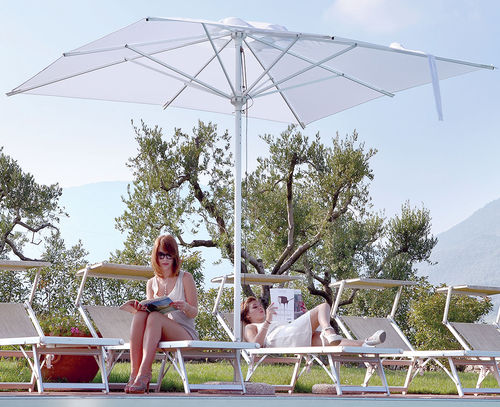 Quadratischer Sonnenschirm - Acquamarina Classic - Eredi di Pozza, IL PARCO - rund / rechteckig / mit Zentralmast