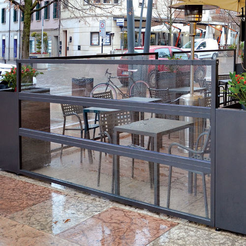 Metall-Windschutzwand - Trieste - Eredi di Pozza, IL PARCO - Glas / für Gewerbegebrauch