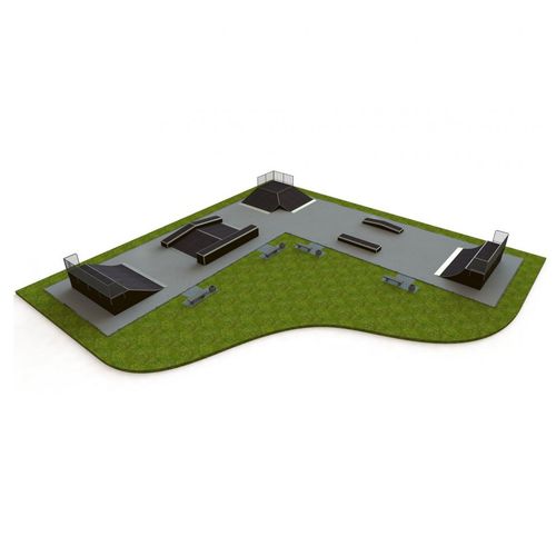 Modulierbarer Skatepark - B 135 - Tiptiptap - Beton / Asphalt