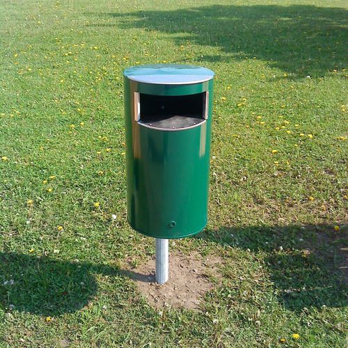 Park-Abfallbehälter - DUSTBIN  - Tiptiptap - Stahlblech / Edelstahl / mit Deckel