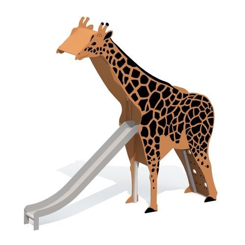 Gerade Rutsche - GIRAFFE  - Tiptiptap - für Spielplätze / Edelstahl